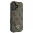 Guess GUHCP16SP4TDSCPW iPhone 16 6.1" tok, barna hardcase Leather Metal Logo Strass Crossbody