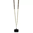 Guess GUHCP16SP4TDSCPW iPhone 16 6.1" tok, barna hardcase Leather Metal Logo Strass Crossbody