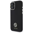 Guess GUHCP16SM4DGPK iPhone 16 6.1", tok, fekete Silicone Logo Strass 4G