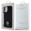 Guess GUHCP16SM4DGPK iPhone 16 6.1", tok, fekete Silicone Logo Strass 4G