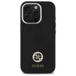 Guess GUHCP16LM4DGPK iPhone 16 Pro 6.3", tok, fekete Silicone Logo Strass 4G