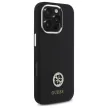 Guess GUHCP16LM4DGPK iPhone 16 Pro 6.3", tok, fekete Silicone Logo Strass 4G