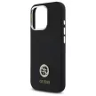 Guess GUHCP16LM4DGPK iPhone 16 Pro 6.3", tok, fekete Silicone Logo Strass 4G