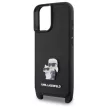 Karl Lagerfeld KLHCP16SSAKCPBK iPhone 16, 6.1" tok, fekete Saffiano Karl&Choupette Metal Pin CBDY Strap