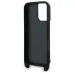 Karl Lagerfeld KLHCP16SSAKCPBK iPhone 16, 6.1" tok, fekete Saffiano Karl&Choupette Metal Pin CBDY Strap
