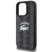 Lacoste LCHMP16LPIGK iPhone 16 Pro 6.3" tok, fekete Monogram Vintage Logo MagSafe