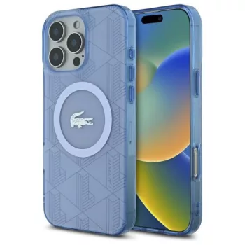   Lacoste LCHMP16LUBSLB iPhone 16 Pro 6.3", tok, kék hardcase IML Blend Monogram MagSafe