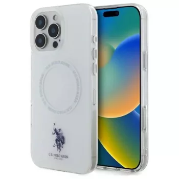   US Polo USHMP16XHOCLDPW iPhone 16 Pro Max 6.9" tok, fehér IML Ring MagSafe