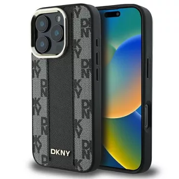   DKNY DKHMP16XPCPVSLK iPhone 16 Pro Max 6.9" tok, fekete Checketok, piros Pattern Magsafe