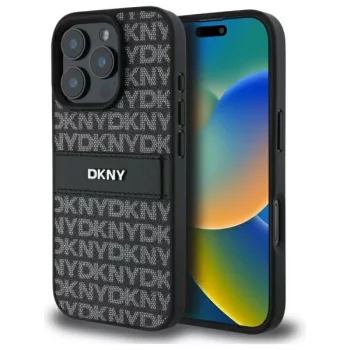   DKNY DKHCP16LPRTHSLK iPhone 16 Pro 6.3", tok, fekete Texture Pattern Tonal Stripe