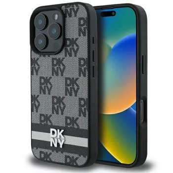   DKNY DKHCP16XPCPTSSK iPhone 16 Pro Max 6,9" tok, fekete Checketok, piros Pattern & Printed Stripes
