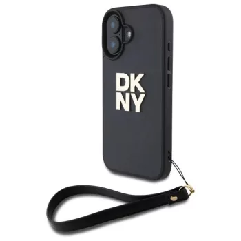   DKNY DKHCP16SPBSWSK iPhone 16 6.1", tok, fekete Wrist Strap Stock Logo