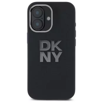   DKNY DKHCP16SSMCBSK iPhone 16 6.1", tok, fekete Liquid Silicone Metal Logo
