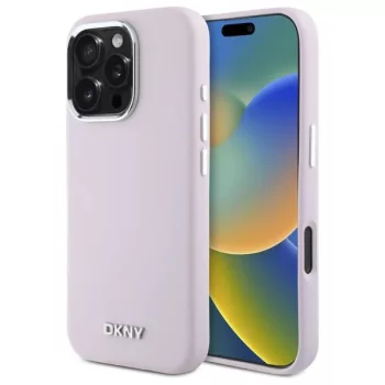   DKNY DKHMP16LSMCHLP iPhone 16 Pro 6.3", tok, rózsaszín hardcase Liquid Silicone Small Metal Logo MagSafe