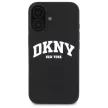 DKNY DKHMP16SSNYACH iPhone 16 6.1", tok, fekete Silicone White Printed Logo MagSafe