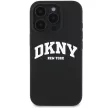 DKNY DKHMP16XSNYACH iPhone 16 Pro Max 6.9" tok, fekete Silicone White Printed Logo MagSafe