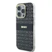 DKNY DKHMP16LHRHSEK iPhone 16 Pro 6.3" tok, fekete Repeat Texture Pattern With Stripe