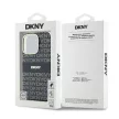 DKNY DKHMP16LHRHSEK iPhone 16 Pro 6.3" tok, fekete Repeat Texture Pattern With Stripe