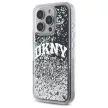 DKNY DKHCP16LLBNAEK iPhone 16 Pro 6.3" tok, fekete hardcase Liquid Glitter Arch Logo