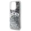 DKNY DKHCP16LLBNAEK iPhone 16 Pro 6.3" tok, fekete hardcase Liquid Glitter Arch Logo