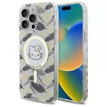   Hello Kitty HKHMP16XHGLEH iPhone 16 Pro, Max 6.9" tok, fehér hardcase IML Golden Leaves MagSafe
