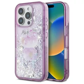   Hello Kitty HKHCP16LL50PPU iPhone 16 Pro, 6.3" tok, lila hardcase Liquid Glitter 50TH Anniversary Party