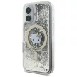 Hello Kitty HKHMP16SLGDIK iPhone 16 6.1", tok, fekete-arany Liquid Glitter Fever MagSafe