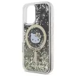 Hello Kitty HKHMP16SLGDIK iPhone 16 6.1", tok, fekete-arany Liquid Glitter Fever MagSafe