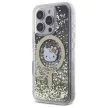 Hello Kitty HKHMP16LLGDIK iPhone 16 Pro, 6.3" tok, fekete tok, arany Liquid Glitter Fever MagSafe