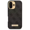 Guess GUHMP16SU4GPRK iPhone 16 6.1" tok, fekete 4G Logo Plate MagSafe