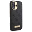 Guess GUHMP16SU4GPRK iPhone 16 6.1" tok, fekete 4G Logo Plate MagSafe