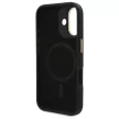 Guess GUHMP16SU4GPRK iPhone 16 6.1" tok, fekete 4G Logo Plate MagSafe