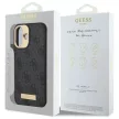 Guess GUHMP16SU4GPRK iPhone 16 6.1" tok, fekete 4G Logo Plate MagSafe