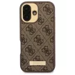 Guess GUHMP16SU4GPRW iPhone 16 6.1" tok, barna hardcase 4G Logo Plate MagSafe