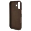 Guess GUHMP16SU4GPRW iPhone 16 6.1" tok, barna hardcase 4G Logo Plate MagSafe