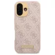 Guess GUHMP16SU4GPRP iPhone 16 6.1" tok, rózsaszín hardcase 4G Logo Plate MagSafe