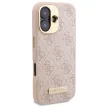 Guess GUHMP16SU4GPRP iPhone 16 6.1" tok, rózsaszín hardcase 4G Logo Plate MagSafe