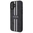 Guess GUHMP16SP4RPSK iPhone 16 6.1", tok, fekete 4G Printed Stripes MagSafe