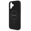 Guess GUHMP16SPSAHMCK iPhone 16 6.1", tok, fekete Saffiano Classic Logo MagSafe