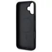Guess GUHMP16SPSAHMCK iPhone 16 6.1", tok, fekete Saffiano Classic Logo MagSafe