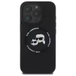 Karl Lagerfeld KLHMP16XSKCHTCK iPhone 16 Pro Max 6.9" hardcase Silicone Karl&Choupette Heads Ring MagSafe tok, fekete