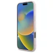 Guess GUHCP16SSMBSLP iPhone 16 6.1", tok, rózsaszín hardcase Silicone Script Metal Logo & Frame
