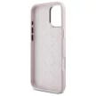 Guess GUHCP16SSMBSLP iPhone 16 6.1", tok, rózsaszín hardcase Silicone Script Metal Logo & Frame