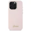 Guess GUHCP16LSMBSLP iPhone 16 Pro 6.3", tok, rózsaszín hardcase Silicone Script Metal Logo & Frame