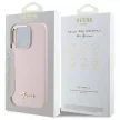 Guess GUHCP16LSMBSLP iPhone 16 Pro 6.3", tok, rózsaszín hardcase Silicone Script Metal Logo & Frame