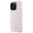 Guess GUHCP16XSMBSLP iPhone 16 Pro Max 6.9" tok, rózsaszín hardcase Silicone Script Metal Logo & Frame