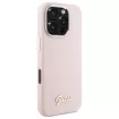 Guess GUHCP16XSMBSLP iPhone 16 Pro Max 6.9" tok, rózsaszín hardcase Silicone Script Metal Logo & Frame