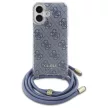 Guess GUHCP16SHC4SEB iPhone 16 6.1", tok, kék hardcase Crossbody Cord 4G Print