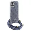 Guess GUHCP16SHC4SEB iPhone 16 6.1", tok, kék hardcase Crossbody Cord 4G Print
