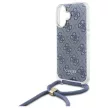 Guess GUHCP16SHC4SEB iPhone 16 6.1", tok, kék hardcase Crossbody Cord 4G Print